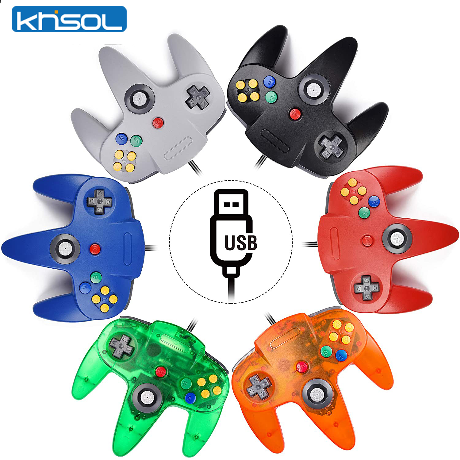 Retro Gaming Theme - Controller N64 Classico USB cablato remoto