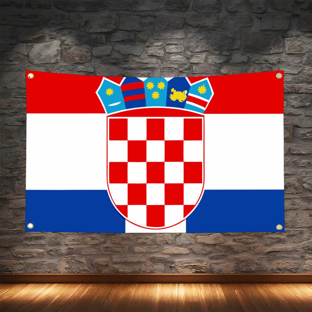 Retro Gaming Banner - 1 Pezzo Bandiera Retrò della Croazia