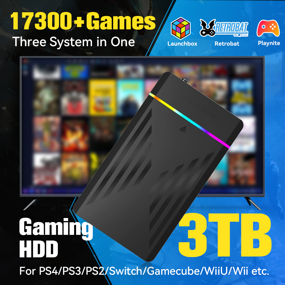 Retro Gaming Mini Pc - HDD da gioco portatile da 3